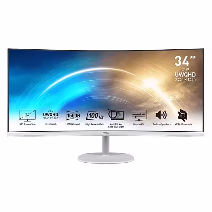مانیتور خمیده ام اس آی مدل Pro MP341CQW سایز 34 اینچ