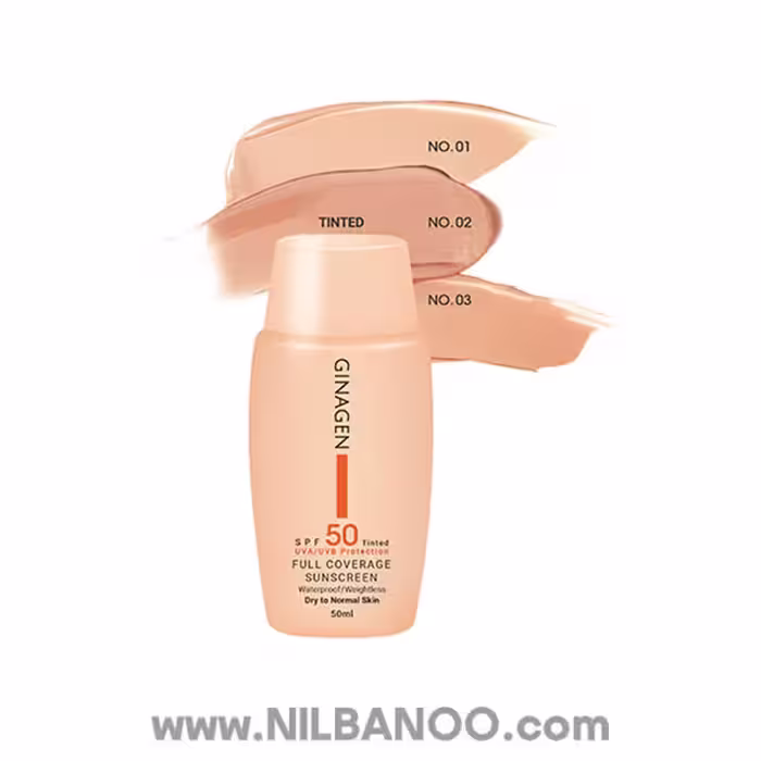 ضدآفتاب رنگی SPF50 ژیناژن مناسب پوست خشک و نرمال شماره 02