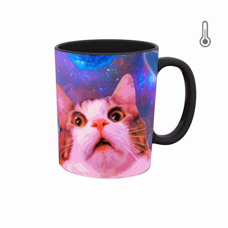 ماگ حرارتی  والپیپر گربه کیوت