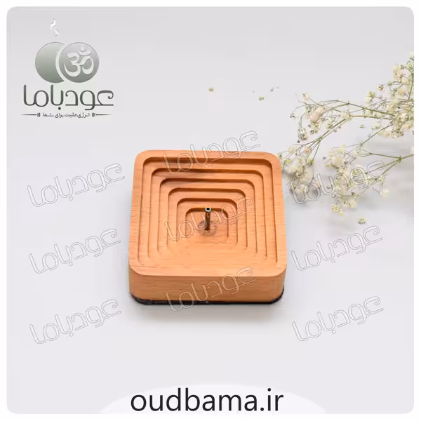 جا عود چوبی چوب طبیعی مربع