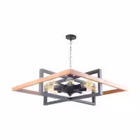 لوستر چوب و فلز 8 شعله (500530/8)