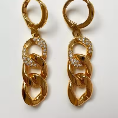 گوشواره طرح کارتیر نگیندار