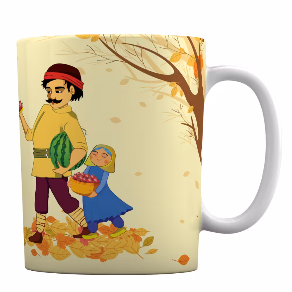 ماگ سرامیکی افراتوس طرح شب چله