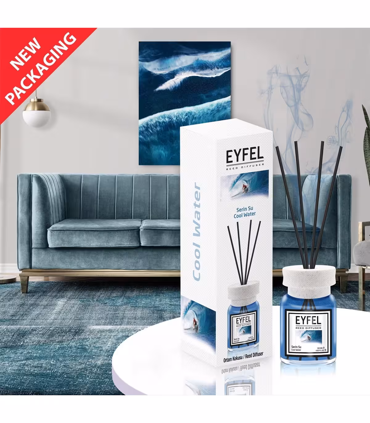 خوشبو کننده هوا EYFEL ایفل رایحه کول واتر Cool Water – حجم 120 میلی لیتر اصل ترکیه(original)