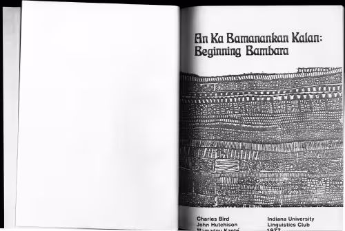 خرید و دانلود نسخه کامل کتاب An Ka Bamanankan Kalan: Beginning Bambara