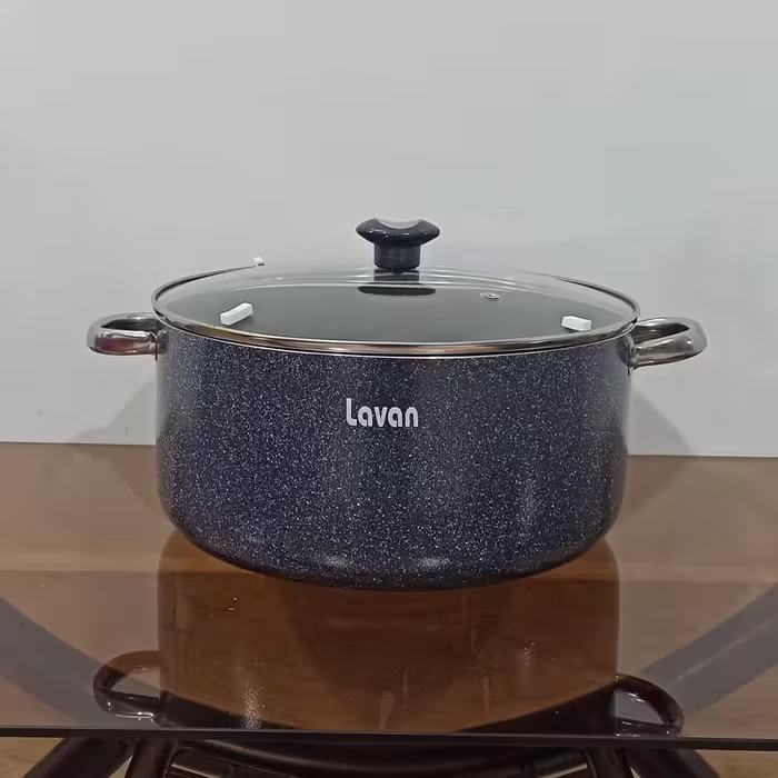 قابلمه گرانیتی سایز 32 لاوان مدل تیتان طوسی با ارسال رایگان