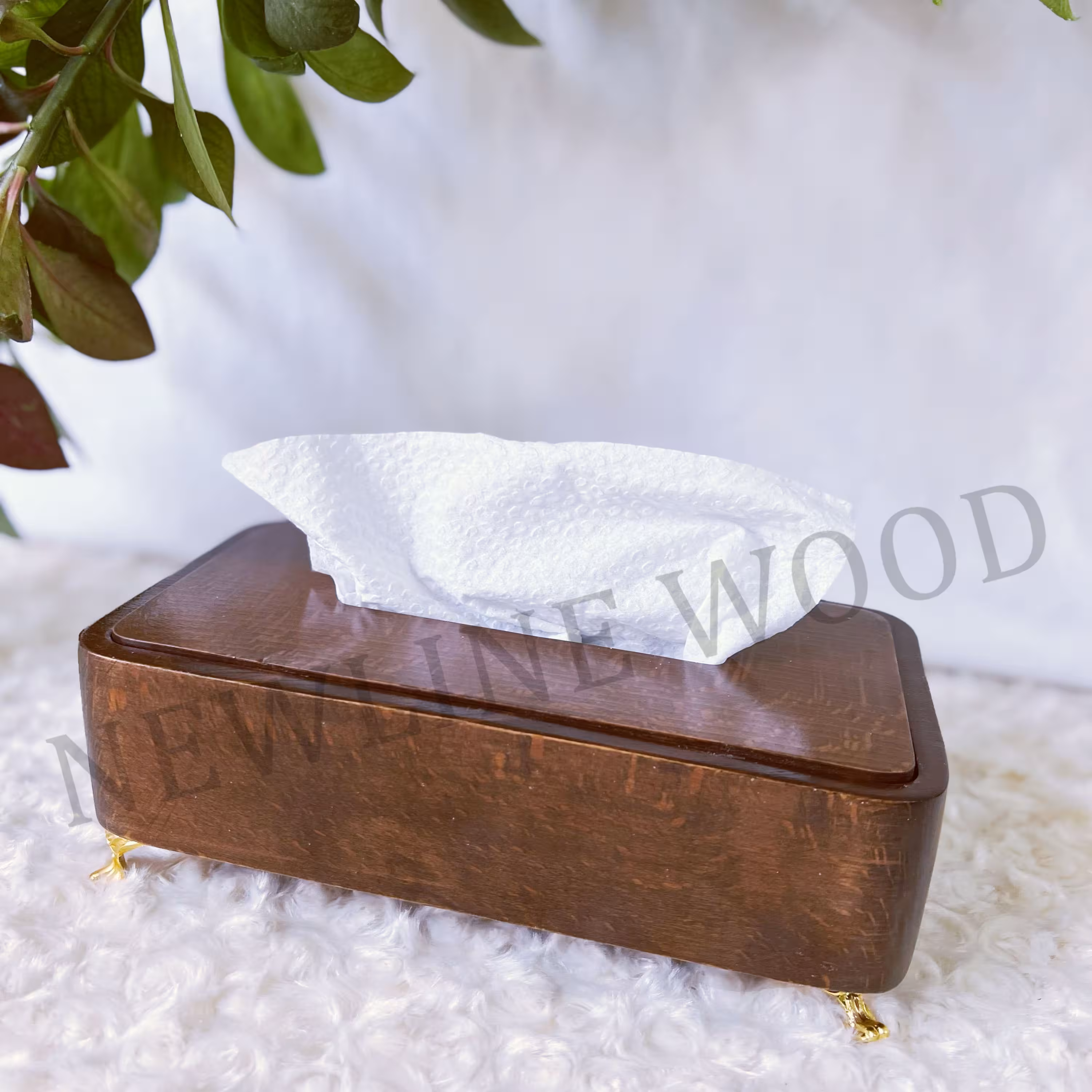 جا دستمالی چوبی پایه دار  پذیرایی - ست پذیرایی چوبی