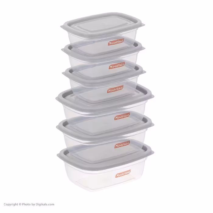 ظرف نگهدارنده نورینو مدل سامان مجموعه 6 عددی