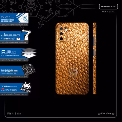 برچسب پوششی ماهوت مدل Fish Skin-FullSkin مناسب برای گوشی موبایل شیائومی Poco M3 Pro 5G