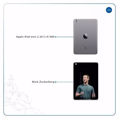 برچسب پوششی ماهوت مدل Mark Zuckerberg مناسب برای تبلت اپل iPad mini 2 2013 A1489
