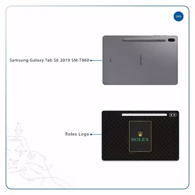 برچسب پوششی ماهوت مدل Rolex-Logo مناسب برای تبلت سامسونگ Galaxy Tab S6 2019 SM-T860