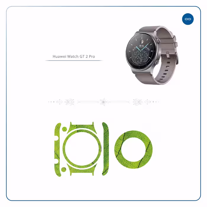 برچسب ماهوت طرح Leaf Texture مناسب برای ساعت هوشمند هوآوی Watch GT 2 Pro