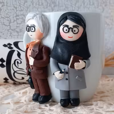 ماگ مدل خانم و آقا معلم B368