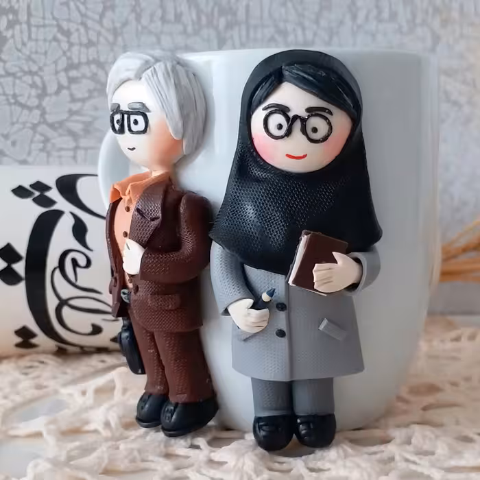 ماگ مدل خانم و آقا معلم B368