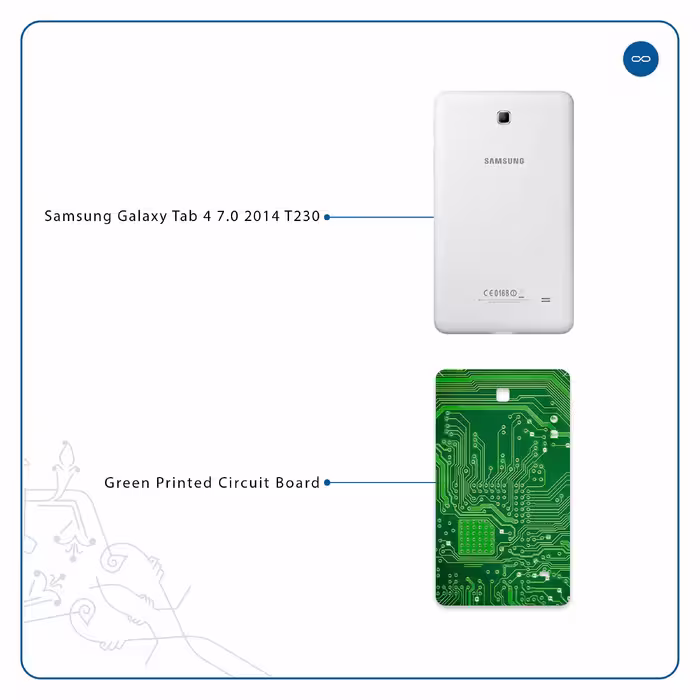 برچسب پوششی ماهوت مدل Green Printed Circuit Board مناسب برای تبلت سامسونگ Galaxy Tab 4 7.0 2014 T230