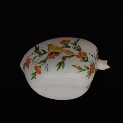 آجیل خوری سرامیکی هیوا طرح نارگل گل و مرغ کد 11311859 مجموعه 7 عددی