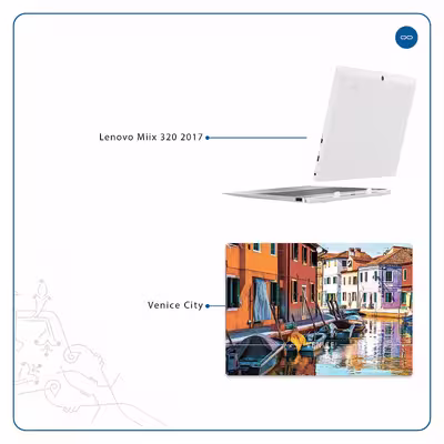 برچسب پوششی ماهوت مدل Venice City مناسب برای تبلت لنوو Miix 320 2017