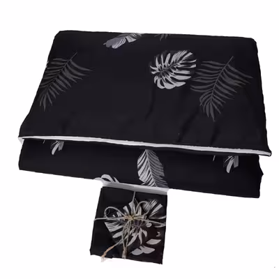 سرویس ملحفه طرح برگ انجیر گرمسیری کد ni07017 یک نفره دو تکه