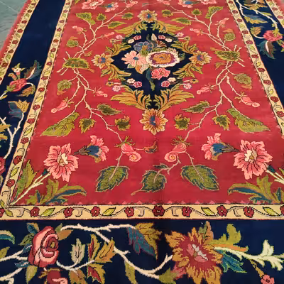 فرش دستبافت سه متری طرح گل رز کد AA398