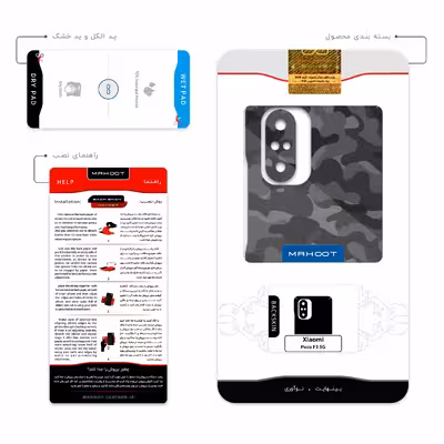 برچسب پوششی ماهوت مدل Night-Army مناسب برای گوشی موبایل شیائومی Poco F3 5G