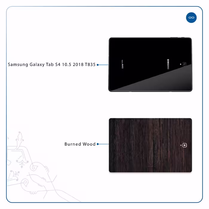 برچسب پوششی ماهوت مدل Burned Wood مناسب برای تبلت سامسونگ Galaxy Tab S4 10.5 2018 T835