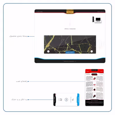 برچسب پوششی ماهوت مدل Graphite-Gold-Marble مناسب برای تبلت سامسونگ Galaxy Tab S 10.5 2014 T805