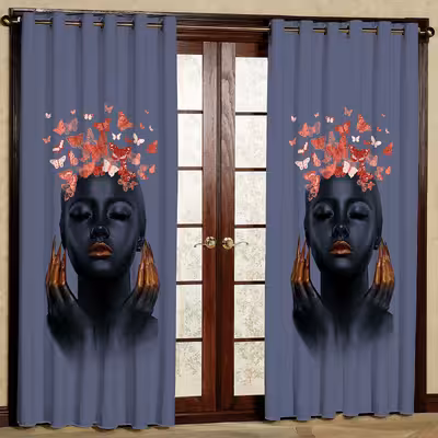 پرده مدل رخ مخمل پانچی کد 1895 سایز 200x140 سانتی متر