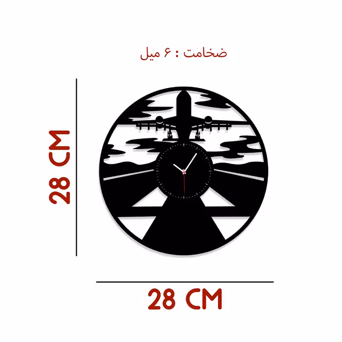 ساعت دیواری ماهوت مدل هواپیما کد 011