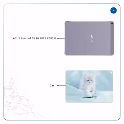 برچسب پوششی ماهوت مدل Cat-1 مناسب برای تبلت ایسوس Zenpad 3S 10 2017 Z500KL