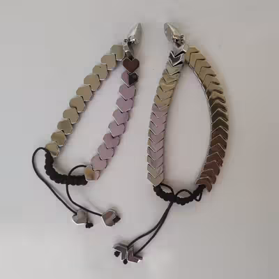 دستبند مدل مگنتی طرح قلب  کد MZ3 مجموعه 2 عددی