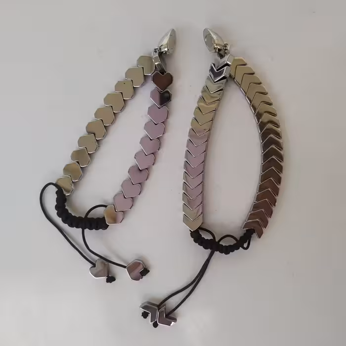 دستبند مدل مگنتی طرح قلب  کد MZ3 مجموعه 2 عددی