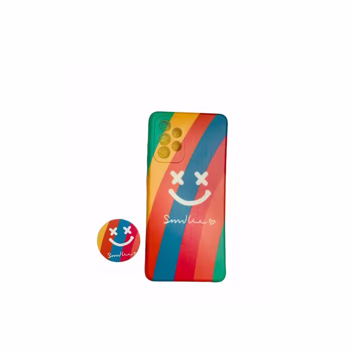 کاور طرح پیکسل مدل color88 مناسب برای گوشی موبایل سامسونگ GALAXY A52 5G به همراه پاپ سوکت