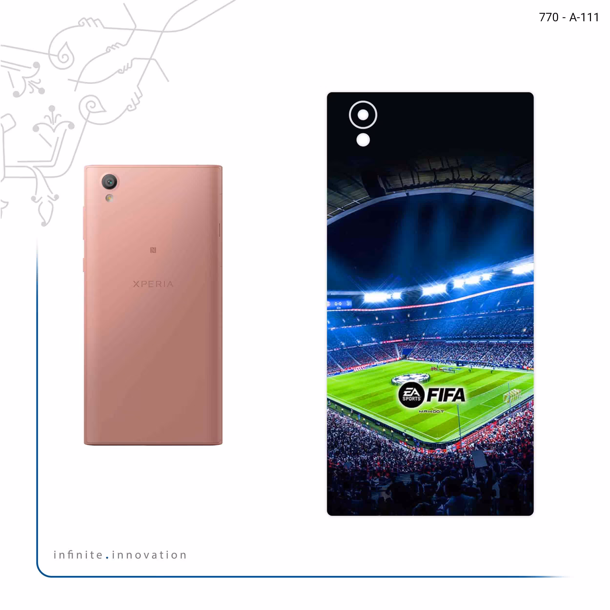 برچسب پوششی ماهوت مدل FIFA Soccer Game Series مناسب برای گوشی موبایل سونی Xperia L1