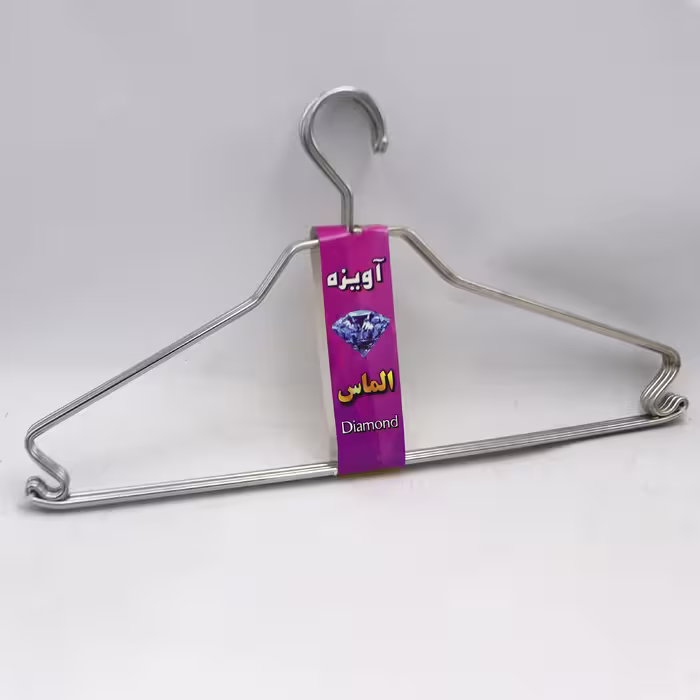 چوب لباسی الماس مدل قلاب دار کد YP-ES05 مجموعه 5 عددی