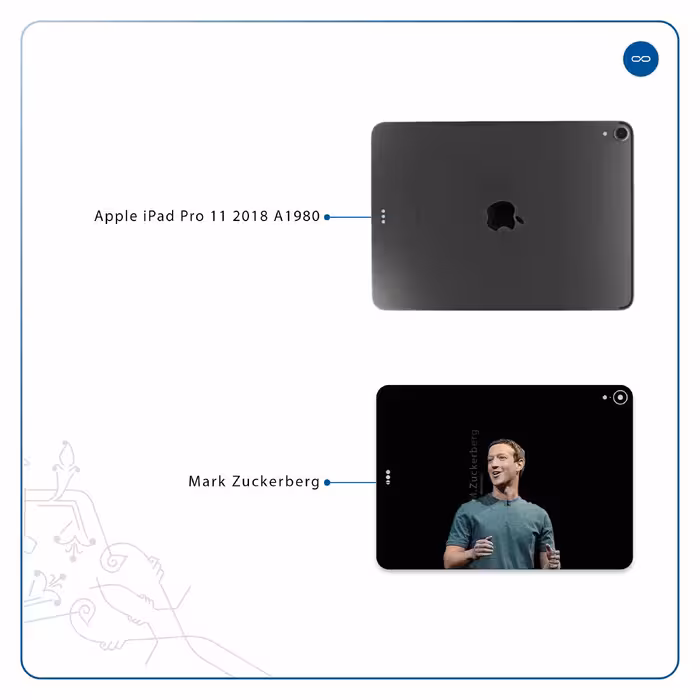 برچسب پوششی ماهوت مدل Mark Zuckerberg مناسب برای تبلت اپل iPad Pro 11 2018 A1980