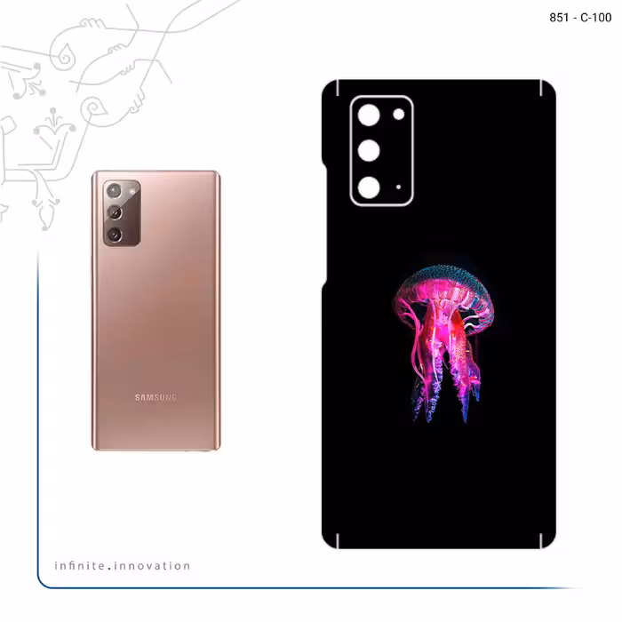 برچسب پوششی ماهوت مدل jellyfish مناسب برای گوشی موبایل سامسونگ Galaxy Note 20