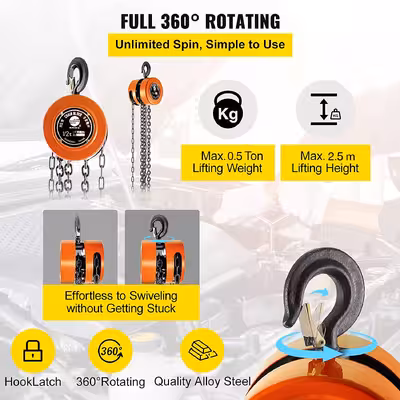 جرثقیل سقفی سمیک مدل HS1/5 ظرفیت 500 کیلوگرم