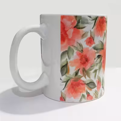 ماگ مدل گلهای بهاری کد Pink01