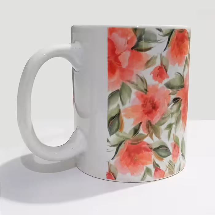 ماگ مدل گلهای بهاری کد Pink01