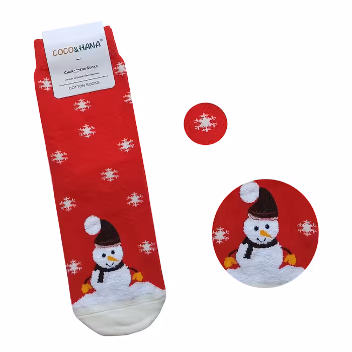 جوراب بچگانه کوکو طرح آدم برفی مدل CC011