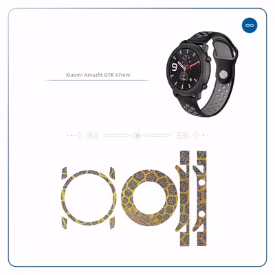 برچسب ماهوت طرح Iran Tile2 مناسب برای ساعت هوشمند شیایومی Amazfit GTR 47mm