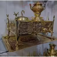 منقل سماوری قلم درشت، جنس برنج، کیفیت بالا و درجه یک