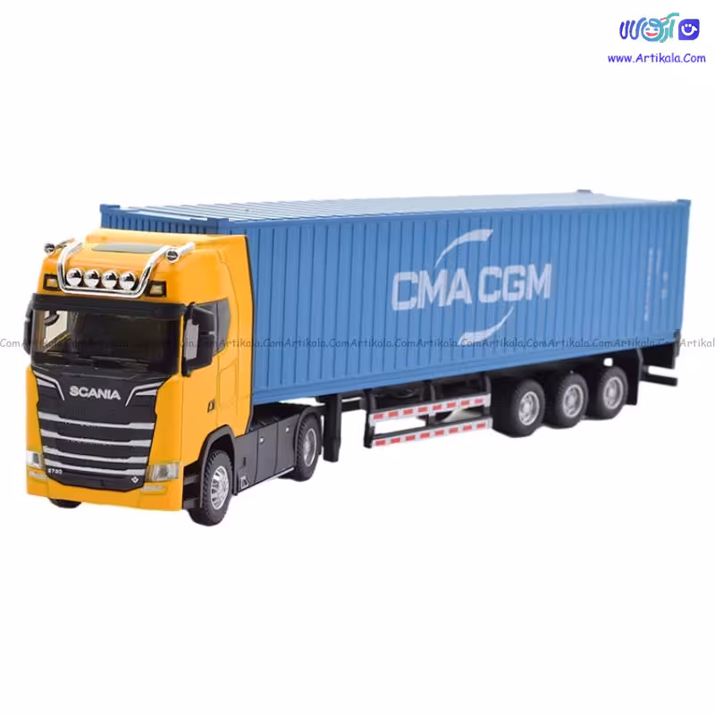 ماکت فلزی تریلی اسکانیا موزیکال و چراغدار کد JG260