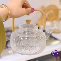 کتری پیرکس چینی دسته بامبو 1000میل