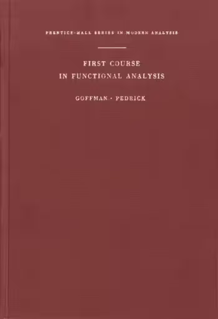 خرید و دانلود نسخه کامل کتاب First course in functional analysis