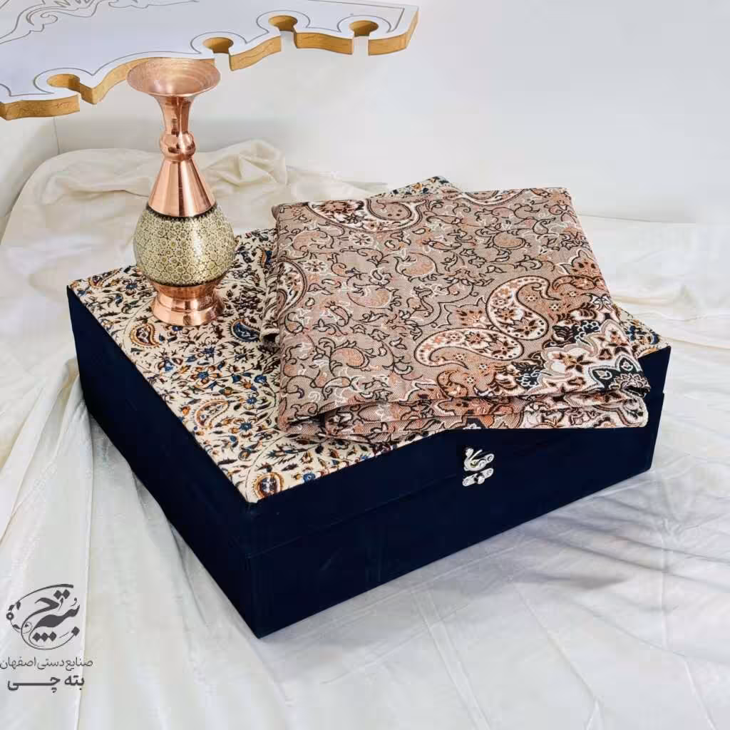 ست هدیه  هدیه اداری ترمه و گلدان مس و خاتم