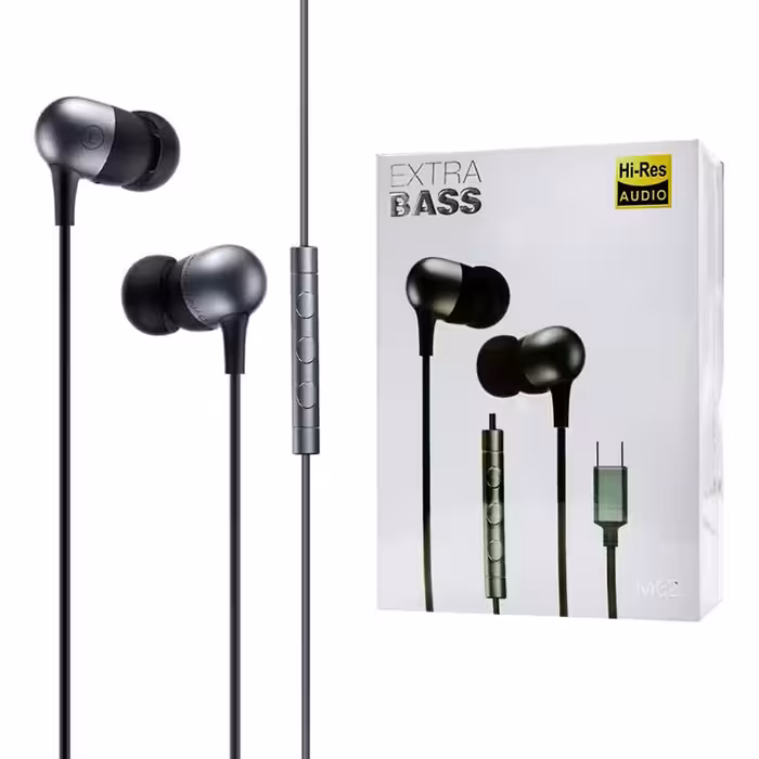هدفون سیمدار میکروفن دار سوکت Type C Extra Bass M62
