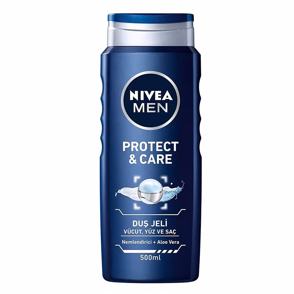 شامپو سر و بدن مردانه نیوا NIVEA مدل PROTECT AND CARE حجم 500 میل