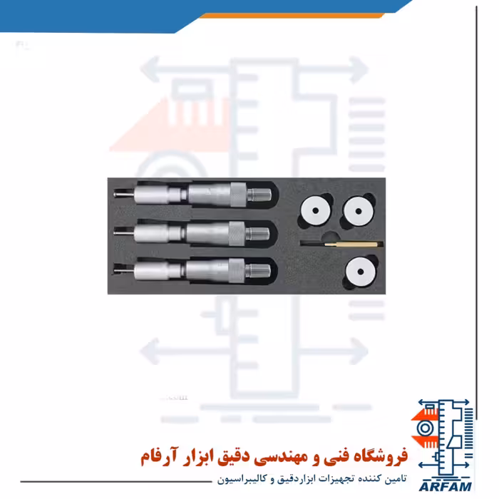 ست میکرومتر سه فک آسیمتو 12-6 میلی متر داخل سنج مدل 8-63-209