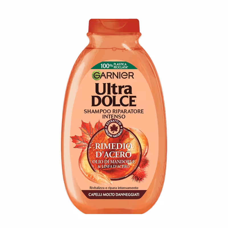 شامپو شیره درخت افرا و روغن بادام گارنیر مدل Ultra Dolce حجم 300ml